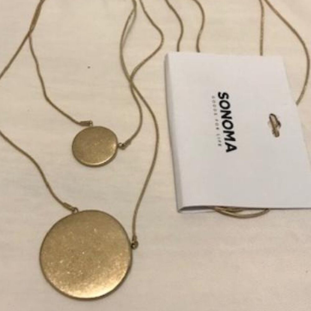 Vintage Sonoma 2 Tier Goldtone Fashion Necklace Costume Jewelry